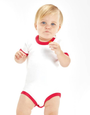 Baby-Ringer-Body, weiß/rot – Babybugz (2)