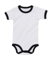 Baby-Ringer-Body, weiß/schwarz
