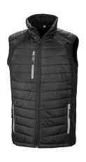 Compass Gepolsterte Softshell-Weste, schwarz/grau