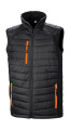 Compass Gepolsterte Softshell-Weste, schwarz/orange