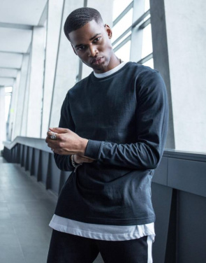 Langarmshirt mit Bündchen, schwarz – Build Your Brand (2)