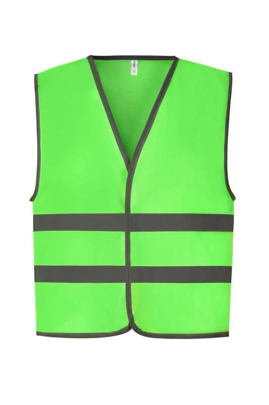 Kinderweste mit fluoreszierendem, reflektierendem Rand, Kalk – Yoko (1)