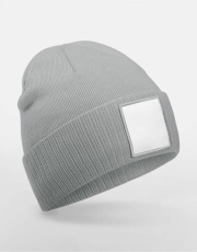 Applikations-Patch-Mütze, Asch/Weiß