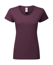 Damen Iconic 195 Ringspun Premium T-Shirt, Dunkelviolett
