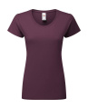 Damen Iconic 195 Ringspun Premium T-Shirt, Dunkelviolett