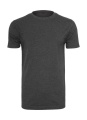 T-Shirt mit Rundhalsausschnitt, anthrazitgrau, Holzkohle