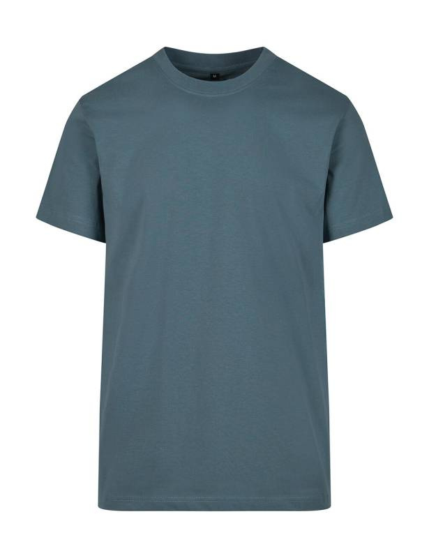 T-Shirt mit Rundhalsausschnitt, Staubiges Blau – Build Your Brand (1)