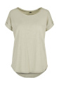 Damen Long Slub Tee, Weicher Salbei