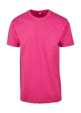 T-Shirt mit Rundhalsausschnitt, Hibiskus Pink