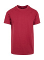 T-Shirt mit Rundhalsausschnitt, bordeauxrot, Burgund