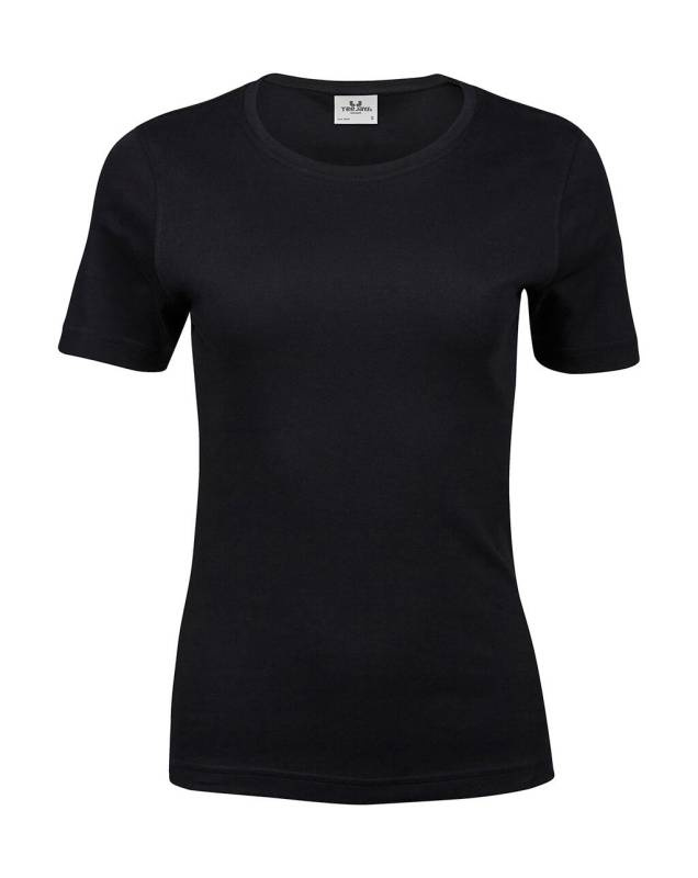 Damen-Interlock-T-Shirt, schwarz – Tee Jays (1)