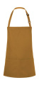 Kurze Latzschürze Basic mit Schnalle und Tasche, Senf