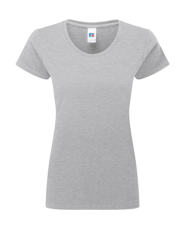 Damen Authentic Classic T, helles Oxfordgrau – Russell Athletic (1)