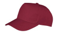 Boston 5-Panel Printers Cap, bordeauxrot, Burgund
