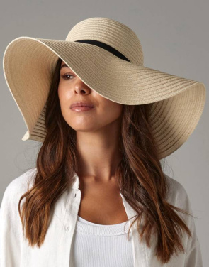 Marbella Sonnenhut mit breiter Krempe, naturfarben – Beechfield (2)