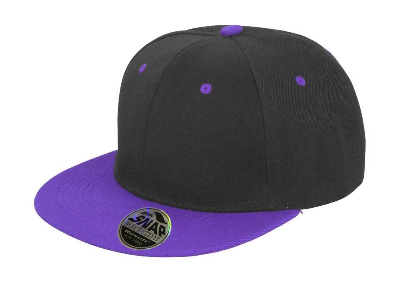 Bronx Original Flat Peak Zweifarbig, schwarz/violett – Result Headwear (1)