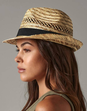 Stroh-Sommer-Trilby, naturfarben – Beechfield (2)