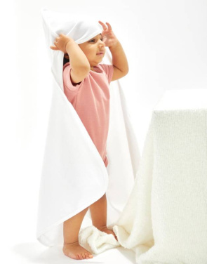 Baby-Kapuzendecke, Weiß/Weiß Bio – Babybugz (4)