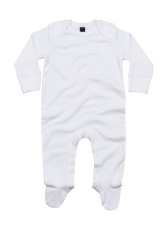 Baby-Schlafanzug mit Kratzfäustlingen, weiß