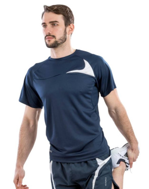Spiro Herren Dash Trainingsshirt, marineblau/weiß – Spiro (3)