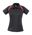Lady Spiro Team Spirit Polo, schwarz/rot