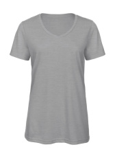 V Triblend/Damen-T-Shirt, Hellgrau meliert