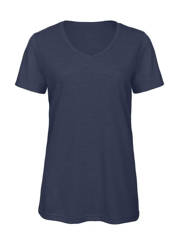 V Triblend/Damen-T-Shirt, marineblau meliert – B&C (1)