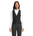 MAX WOMEN WAISTCOAT, Tiefschwarz
