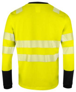 6014 LONG SLEEVE EN ISO 20471 CLASS 3/2 – T-Shirt, Gelb/Schwarz – ProJob (3)