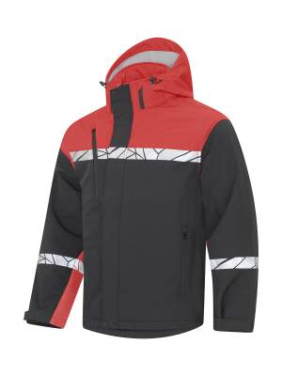 7400 9910-VIZ – Softshelljacke, Schwarz/Rot - ProJob (4)