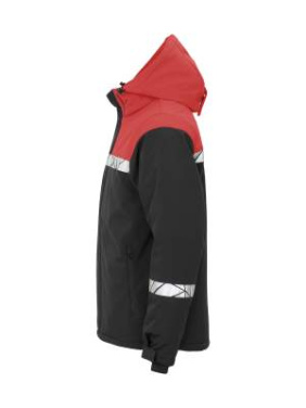 7413, PADDED 9910-VIZ – Softshelljacke, Schwarz/Rot - ProJob (4)