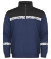7102 1/2 ZIP 9910-VIZ – Sweatshirt, Marineblau/Schwarz