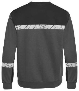 7101 9910-VIZ – Sweatshirt, Grau/Schwarz - ProJob (2)