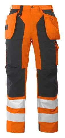 6506 – Hose, EN ISO 20471 CLASS 2, Orange/Schwarz - ProJob (1)