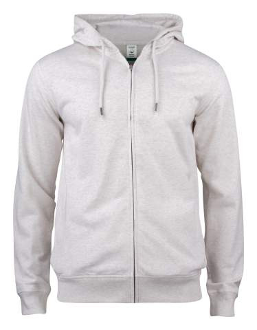 Premium OC Hoody – Jacke mit durchgehendem Reißverschluss, Naturmelage – Clique (1)