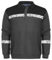 7100 POLO 9910-VIZ – Sweatshirt, Grau/Schwarz