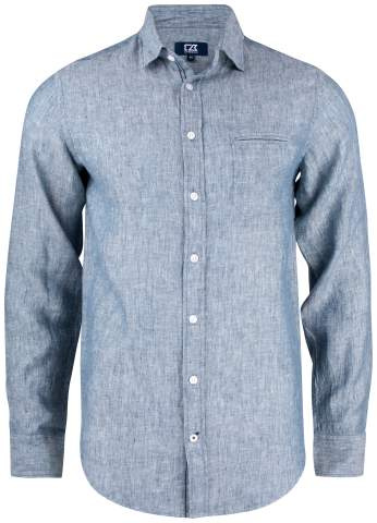 Summerland Linen – Hemd (Herren), Denim Melange - Cutter & Buck (1)