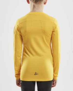 Kompressions-Langarmshirt für Kinder, Schweden Gelb - Craft (3)