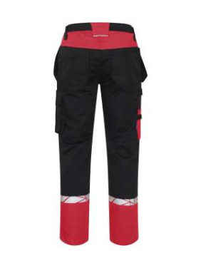 7509 Arbeitshose (Knieprotektorentaschen + HP) 7509 Arbeitshose (Knieprotektorentaschen + HP) 9910-VIZ, Schwarz/Rot - ProJob (2)