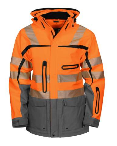 6417 FUNCTIONAL EN ISO 20471 CLASS 3/2 – Jacke, Orange/Grau – ProJob (1)