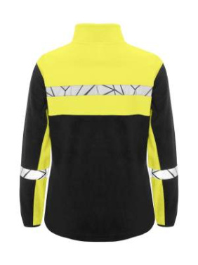 7301 9910-VIZ – Fleecejacke (Damen), Schwarz/Gelb - ProJob (2)