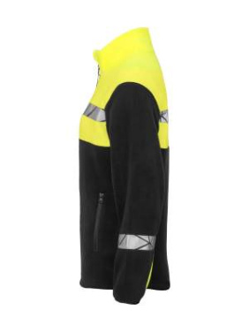 7301 9910-VIZ – Fleecejacke (Damen), Schwarz/Gelb - ProJob (4)