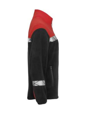7301 9910-VIZ – Fleecejacke (Damen), Schwarz/Rot - ProJob (4)