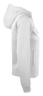 Basic Active Hoody – Jacke mit durchgehendem Reißverschluss (Damen), Weiß - Clique (4)