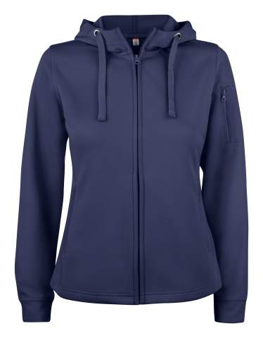 Basic Active Hoody – Jacke mit durchgehendem Reißverschluss (Damen), Dunkelblau - Clique (1)
