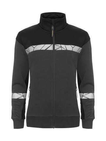7105 9910-VIZ – Sweatshirt (Damen), Grau/Schwarz - ProJob (1)