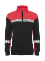 7105 9910-VIZ – Sweatshirt (Damen), Schwarz/Rot