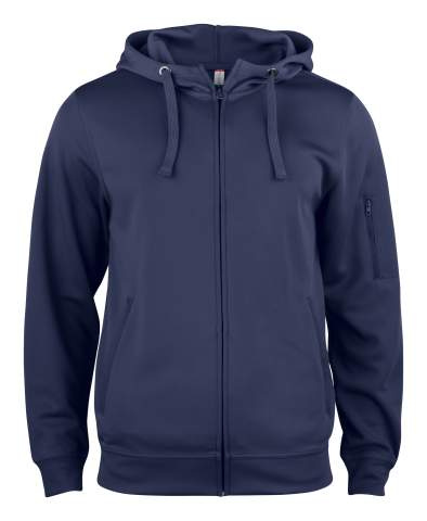 Basic Active Hoody – Jacke mit durchgehendem Reißverschluss, Dunkelblau – Clique (1)