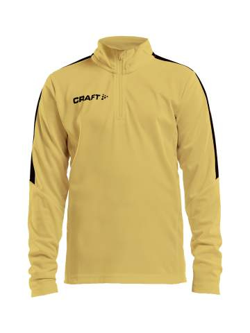 Progress Halfzip LS – T-Shirt (Kinder), Schweden Gelb/Schwarz - Craft