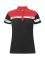 7006 9910-VIZ – Poloshirt (Damen), Schwarz/Rot